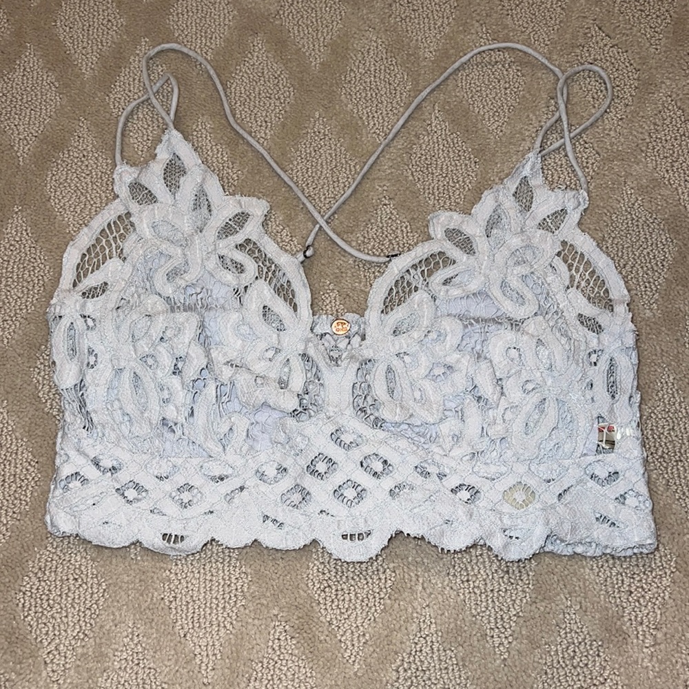 free people light blue bralette